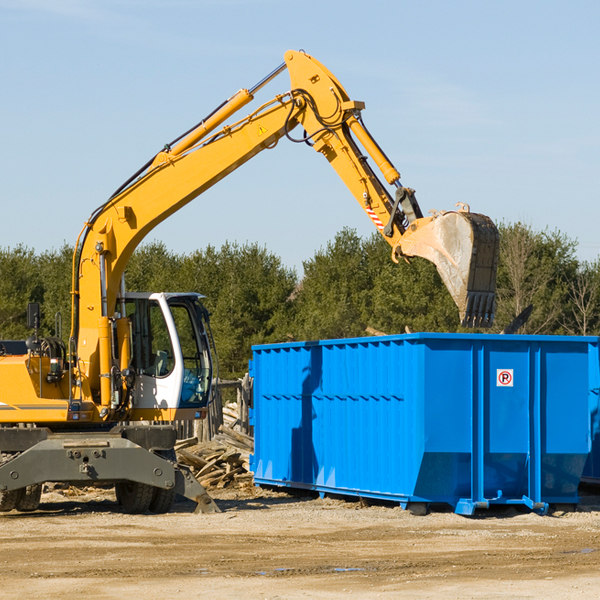 are there any restrictions on where a residential dumpster can be placed in Mendota